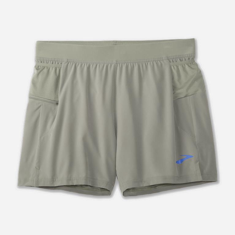 Brooks Sherpa 5 2-In-1 Hardloopshorts voor Heren LichtGrijs (HIKNF-3768)